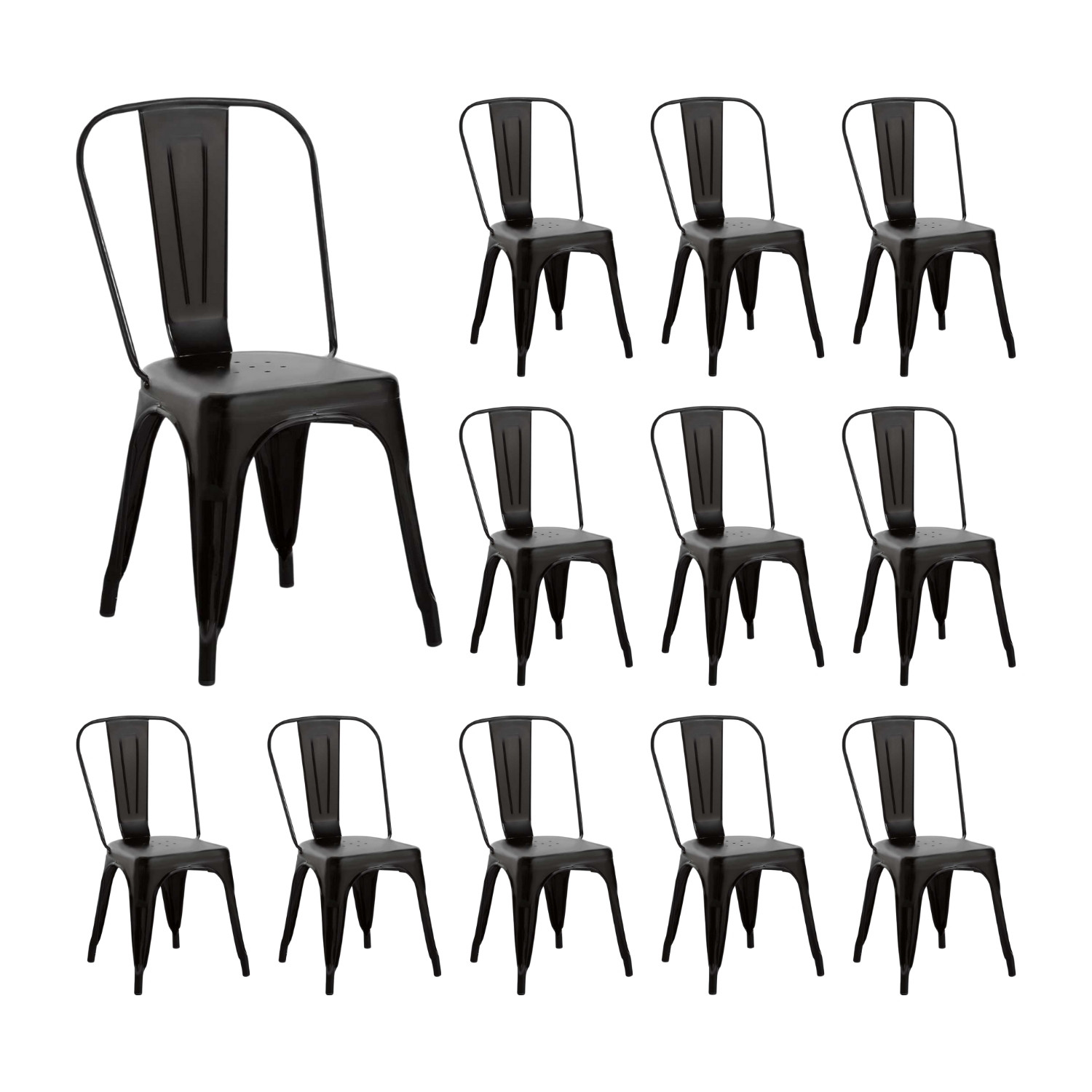 Pack 12 Sillas Industriales Strong 45x54x85cm Thinia Home Sillas de Comedor 1